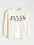 Yeni Sezon Bisiklet Yaka Dinozor Baskılı Erkek Çocuk Sweatshirt 1