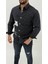 Jayden Classic Denim Black Dıgıtal Baskılı Vintage Jean Erkek Gömlek 1