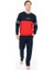Erkek Bisiklet Yaka Uzun Kollu Pijama Takımı S26930 Cepli 1