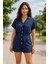 Lacivert Rahat Kalıp Short Elbise 6