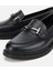 01AYH314390A100 KADIN Deri Siyah Tokalı Klasik Loafer 3