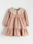 Bebe Yaka Çiçekli Kız Bebek Elbise (W5) 1