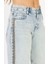 Kenarı Nakışlı Açık Mavi Denim Pantolon 3