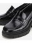01AYH314470A100 KADIN Rugan Deri Siyah Topuklu Klasik Loafer 3