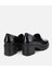 01AYH314470A100 KADIN Rugan Deri Siyah Topuklu Klasik Loafer 4