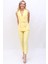 Abiye Yelek & Boru Paça Pantolon Takım-Sarı 3