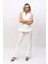 Abiye Yelek & Ispanyol Paça Pantolon Takım-Beyaz 5