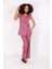 Blazer Yelek & Bol Paça Pantolon-Rose 2