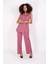 Blazer Yelek & Bol Paça Pantolon-Rose 4