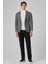 Erkek Füme Örme Trend Desenli Slim Fit Mono Yaka Ceket 4