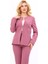 Oval Yaka Yandan Kuplu Klasik Ceket-Rose 5