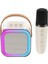 Karaoke Kablosuz Hoparlör Mikrofonlu Rgb Işıklı Bluetooth Speaker Tf Kart/usb Beyaz 2