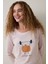 Balkabağı Desenli Bisiklet Yaka Uzun Kollu Pijama Takımı 3