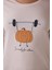 Balkabağı Desenli Bisiklet Yaka Uzun Kollu Pijama Takımı 4