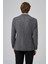 Erkek Gri Örme Slim Fit Mono Yaka Ceket 5