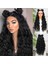 Siyah Fiber Sentetik Yoğun Dalgalı Tül Peruk 1