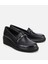 01AYH314460A100 KADIN Deri Siyah Tokalı Dolgu Topuklu Klasik Loafer 2