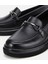 01AYH314460A100 KADIN Deri Siyah Tokalı Dolgu Topuklu Klasik Loafer 3