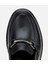 01AYH314460A100 KADIN Deri Siyah Tokalı Dolgu Topuklu Klasik Loafer 5