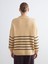 Yeni Sezon Yarım Balıkçı Yaka Çizgili Oversize Kadın Triko Kazak 4