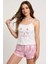 Kedi Desenli Askılı Şortlu Kadın Pijama 1