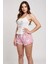 Kedi Desenli Askılı Şortlu Kadın Pijama 2
