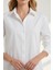 Kadın Beyaz Klasik Regular Fit Gömlek Yaka Düğmeli Uzun Kollu Zarif Gömlek – Kadın Gömlek 3
