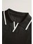 Roxy Slim Fit Yakası ve Kolu Şeritli Erkek Polo Yaka Triko Kazak 2