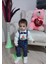 9-12-18 Ay Papyonlu Sweat Kot Pantolon 2li Erkek Bebek Salopet Takımı Lacivert 8