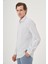 Erkek Lacivert Slim Fit Çizgi Desen Sert Spor Yaka Gömlek 2