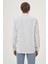 Erkek Lacivert Slim Fit Çizgi Desen Sert Spor Yaka Gömlek 4