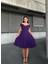 Kayık Yaka Midi Boy Mor Elbise 583259 1