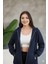 Kadın Genç Unisex Cepli Kapüşonlu Fermuarlı Sweatshirt Hırka 2