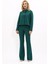 Boydan Düğmeli Mini Ceket & Ispanyol Paça Pantolon Takım-Zümrüt 1