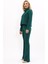 Boydan Düğmeli Mini Ceket & Ispanyol Paça Pantolon Takım-Zümrüt 3