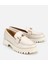 01AYH314700A400 KADIN Ekru Kalın Tabanlı Klasik Loafer 2