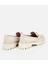01AYH314700A400 KADIN Ekru Kalın Tabanlı Klasik Loafer 4