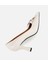 01AYH315460A400 KADIN Deri Ekru Fiyonk Detaylı Ince Topuklu Stiletto 6
