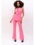 Abiye Yelek & Ispanyol Paça Pantolon Takım-Pembe 1
