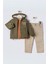 Fermuarlı Kapüşonlu Erkek Çocuk Kışlık 3’lü kombin -Kahve 2