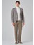 Erkek Kahve Örme Trend Desenli Slim Fit Mono Yaka Ceket 2