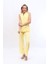 Abiye Yelek & Bol Paça Pantolon Takım-Sarı 3
