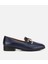 01AYH312430A680 KADIN Deri Lacivert Tokalı Klasik Loafer 1