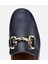 01AYH312430A680 KADIN Deri Lacivert Tokalı Klasik Loafer 5