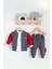 Dino Desenli Erkek Bebek 3 lü takım - Kırmızı 1
