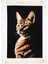Tekir Kedi Portresi Bambu Tablo Halı 60X90 cm (0.54 M²) 1