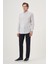 Erkek Lacivert Keten Trend Dynamic Fit Britli Yaka Gömlek 4