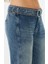 Kemerli Likralı Orta Mavi Denim Pantolon 3