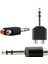 6.3 mm Stereo Erkek / 2 Rca Dişi Çevirici Jack (20 Adet) 1