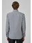 Erkek Gri Slim Fit Italyan Yaka Gömlek 5